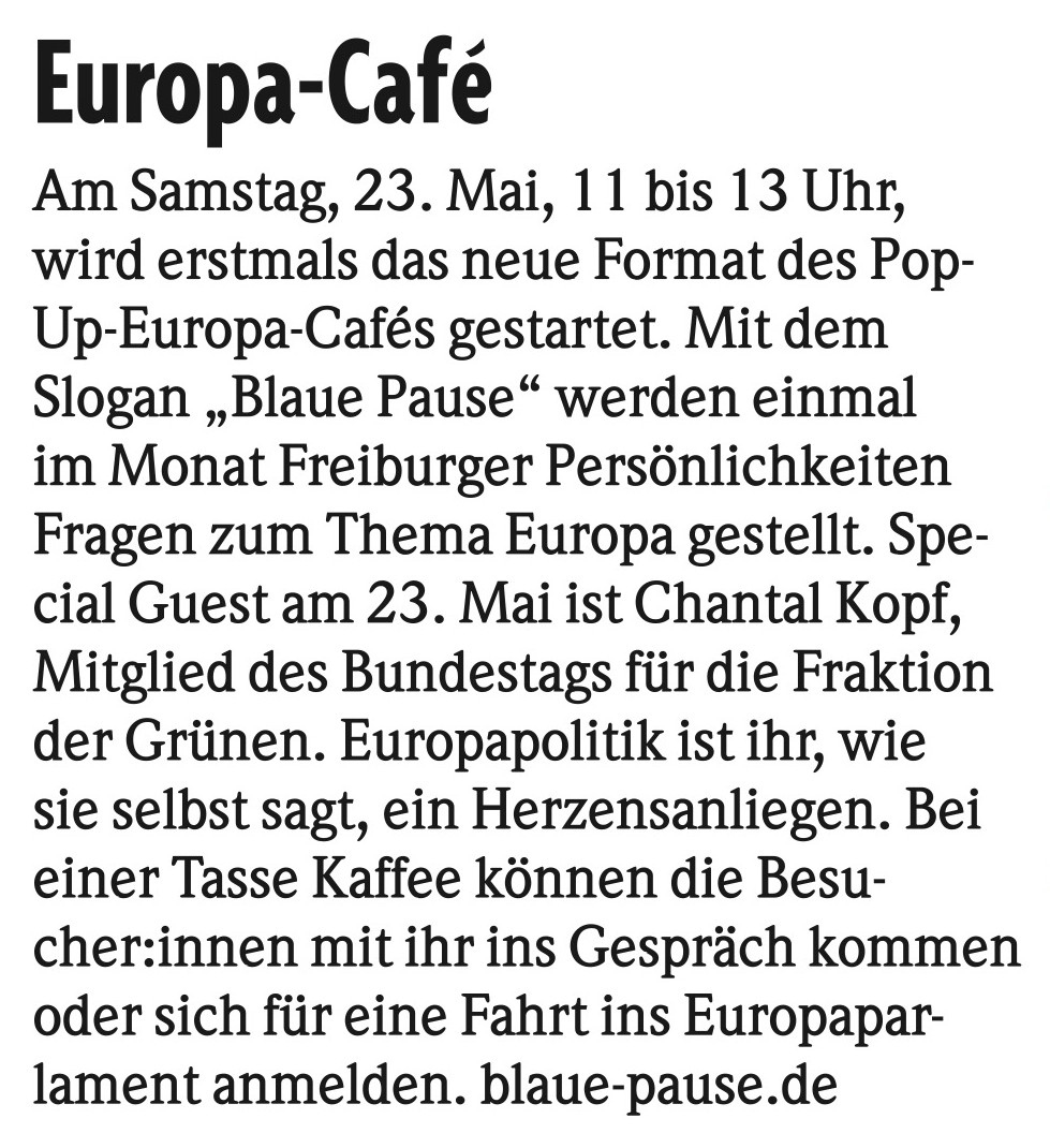 Zeitungsartikel zum neuen Format