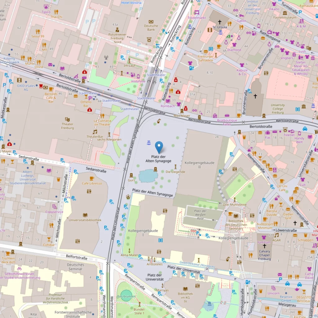 Karte - Platz der alten Synagoge - Engagement an einem Tisch